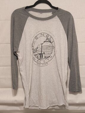 Magnolia Waco TX Gray Raglan Long Sleeve Shirt